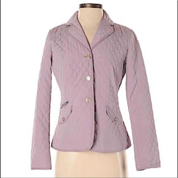 Talbots Jackets & Blazers - Talbots Purple Quilted Button Down Jacket Coat